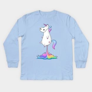 Unicorn Fart Kids Long Sleeve T-Shirt